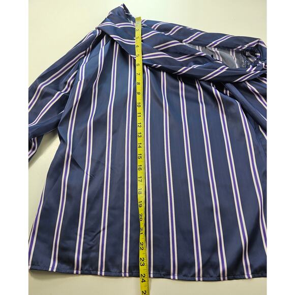 NWT banana republic S vertical stripes long sleeve off shoulder collar career - Picture 9 of 9